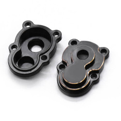 Fastrax FCX24 Black Brass Axle Housing Covers (4Pc) FTFMS006BRB