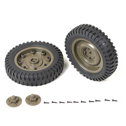 ROC Hobby 1:6 1941 Willys MB Scaler Front Wheels Assembly (1 Pair) ROC-C1002
