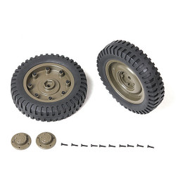 ROC Hobby 1:6 1941 Willys MB Scaler Rear Wheels Assembly (1 Pair) ROC-C1003