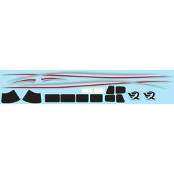 XFly 850mm P68 Decal Sheet - Blue XF114B-04