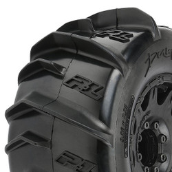 Proline Dumont 3.8" Paddle Tyres On Raid Blk 8X32 17mm Wheel PL10192-10