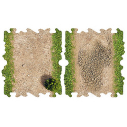 Crawler Park 2 X Dirt and Grass Half Straights for 1:24 RC Crawler TWDTRK005
