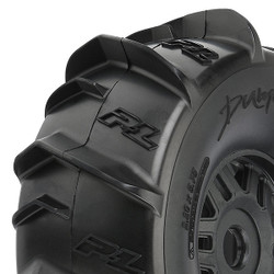 Proline Dumont Paddle Tyres On Black Wheels for Arrma Mojave PL10189-10