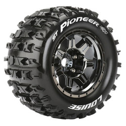 Louise RC St-Pioneer 1:8 Sport 0" Offset Hex 17mm Black Chrome L-T3325BC