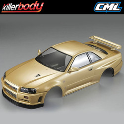 Killerbody Nissan Skyline R34 195mm Finished Body-Gold KB48645