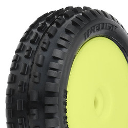 Proline Mini-B Wedge Tyres Mounted On Yellow Wheels Front PL8298-12