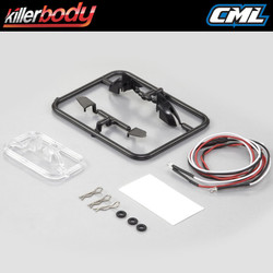 Killerbody Wing Mirror "D" w/Led Unit Set 1:10 Touring Car KB48360