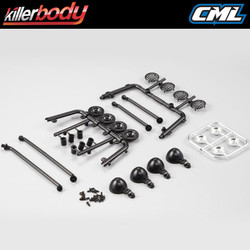 Killerbody Roll Bar and Light Set Truck Bed 1:10 Truck KB48237