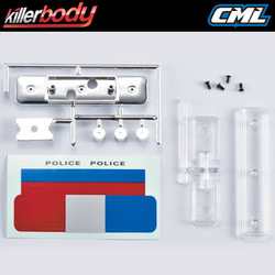 Killerbody Police Roof Warning Light w/O LED for 1:10 KB48067