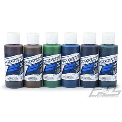 Proline RC Body Paint Candy Colour Set (Red/Yell/Gre/Blue/Vio/Turq) PL6323-07