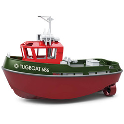 Heng Long 1/72 RTR RC Boat Tugboat 686 2.4Ghz 230mm Length Green HL3800-G