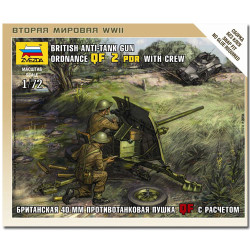 ZVEZDA 6169 British QF 2-PDR Anti Tank Gun Model Kit 1:72