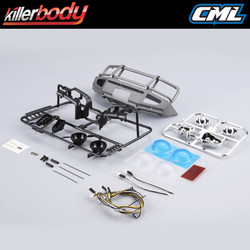 Killerbody 1:10 Alloy Bumper w/Leds Upgrade Sets Silver-Grey KB48717