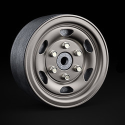 Gmade 1.9 Sr05 Beadlock Wheels (Uncoated Silver) (2) GM70507