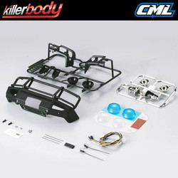 Killerbody 1:10 Alloy Bumper w/Led Upgrade Sets Matt/Black KB48689