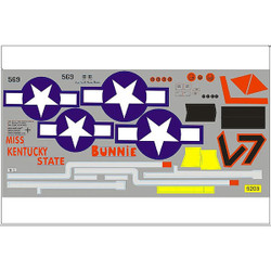 FMS 1700mm P51 Decals - Red Tail FMSSG304RT