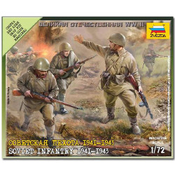 ZVEZDA 6103 Soviet Infantry 1941 Snap Fit Model Kit 1:72