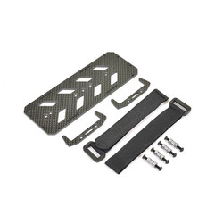 FTX Fury X/Hi-Rock Carbon Fibre Battery Tray & Hook and Loop Fastening Straps FTX9248