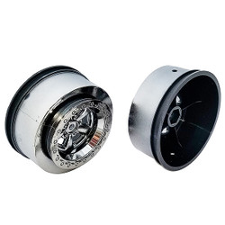 Team Associated DR10 Drag Rear Wheels Black Chrome AS71076