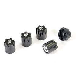 Fastrax Antidust Aluminium M4 Wheel Nut Covers (4Pc) - Black FAST2387BK