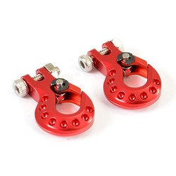 Fastrax Deluxe Aluminium Winch Hook (2Pc) - Red FAST2383DR