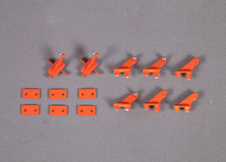 FMS 90mm Super Scorpion Control Horns Orange FMSRA111O