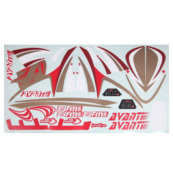 FMS Avanti Decal Sheet - Red FMSPX113RED