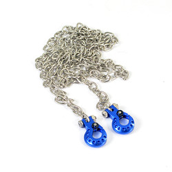 Fastrax Deluxe Aluminium Blue Winch Hooks & Chain Set FAST2321DB