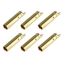 Corally Bullit Connector 4.0mm Female Gold Plated Ultra Low Resistance 6Pcs