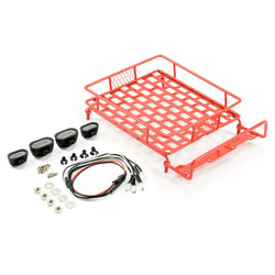 Fastrax Red Aluminium Luggage Rack w/Led Lamps L165mm X W112mm FAST2300R