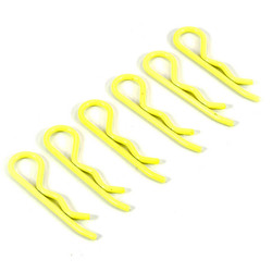 Fastrax 1:8/1:5 Transponder Body Clips Fluo Yellow (6) FAST210FY