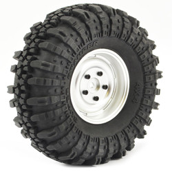 Fastrax 1:10 Crawler Swamper 1.9 Scale Wheel &#248;118mm Tyre (Silver) FAST1268S