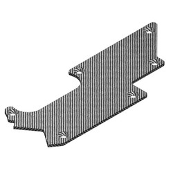 Corally Suspension Arm Stiffener Rear Left Graphite 3mm 1pc C-00180-236