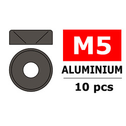 Corally Aluminium Washer for M5 Flat Head Screws Od=8mm Gun Metal (10pcs) C-3213-50-3