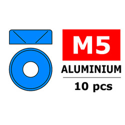 Corally Aluminium Washer for M5 Flat Head Screws Od=8mm Blue (10pcs) C-3213-50-4