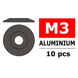 Corally Aluminium Washer for M3 Button Head Screws O C-3212-30-3