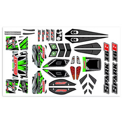 Team Corally Body Decal Sheet Spark XB6 Green - 1Pc C-00180-1169-G