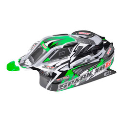 Team Corally Polycarbonate Body Spark XB6 Green Cut Decal Sheet C-00180-1168-G