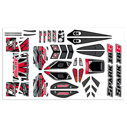 Team Corally Body Decal Sheet Spark XB6 Red 1Pc C-00180-1169-R
