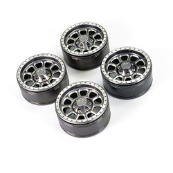 Fastrax Aluminum Beadlock Ten 1.9" Wheels - Titanium (4Pc) FAST0141T