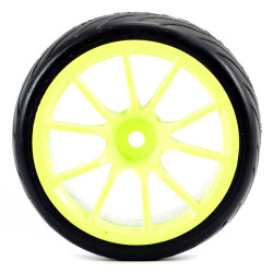 Fastrax 1:10 Street/Tread Tyre 10Sp Neon Yellow Wheel FAST0072Y