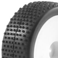 Fastrax 1:10 Mounted Buggy Tyres Lp 'Block' Front FAST0040