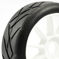 Fastrax 1:8 Premounted Slick Tyres 'Grid Iron/10 Spoke' FAST0013