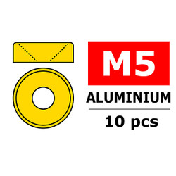 Corally Aluminium Washer for M5 Flat Head Screws Od=8mm Gold (10pcs) C-3213-50-0