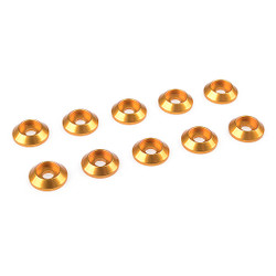 Corally Aluminium Washer for M3 Button Head Screws Od=10mm Gold 10Pcs C-31300