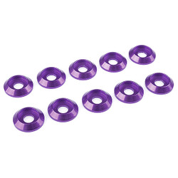 Corally Aluminium Washer for M4 Button Head Screws Od=12mm Purple 10Pcs C-31322