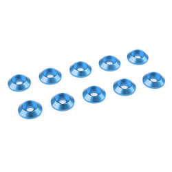 Corally Aluminium Washer for M3 Button Head Screws Od=10mm Blue 10Pcs C-31304