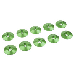 Corally Aluminium Washer for M3 Button Head Screws Od=15mm Green 10Pcs C-31311