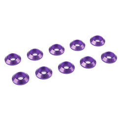 Corally Aluminium Washer for M3 Button Head Screws Od=10mm Purple 10Pcs C-31302