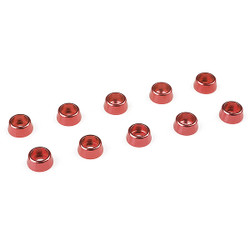 Corally Aluminium Washer for M2.5 Socket Head Screws Od=7mm Red 10Pcs C-31265